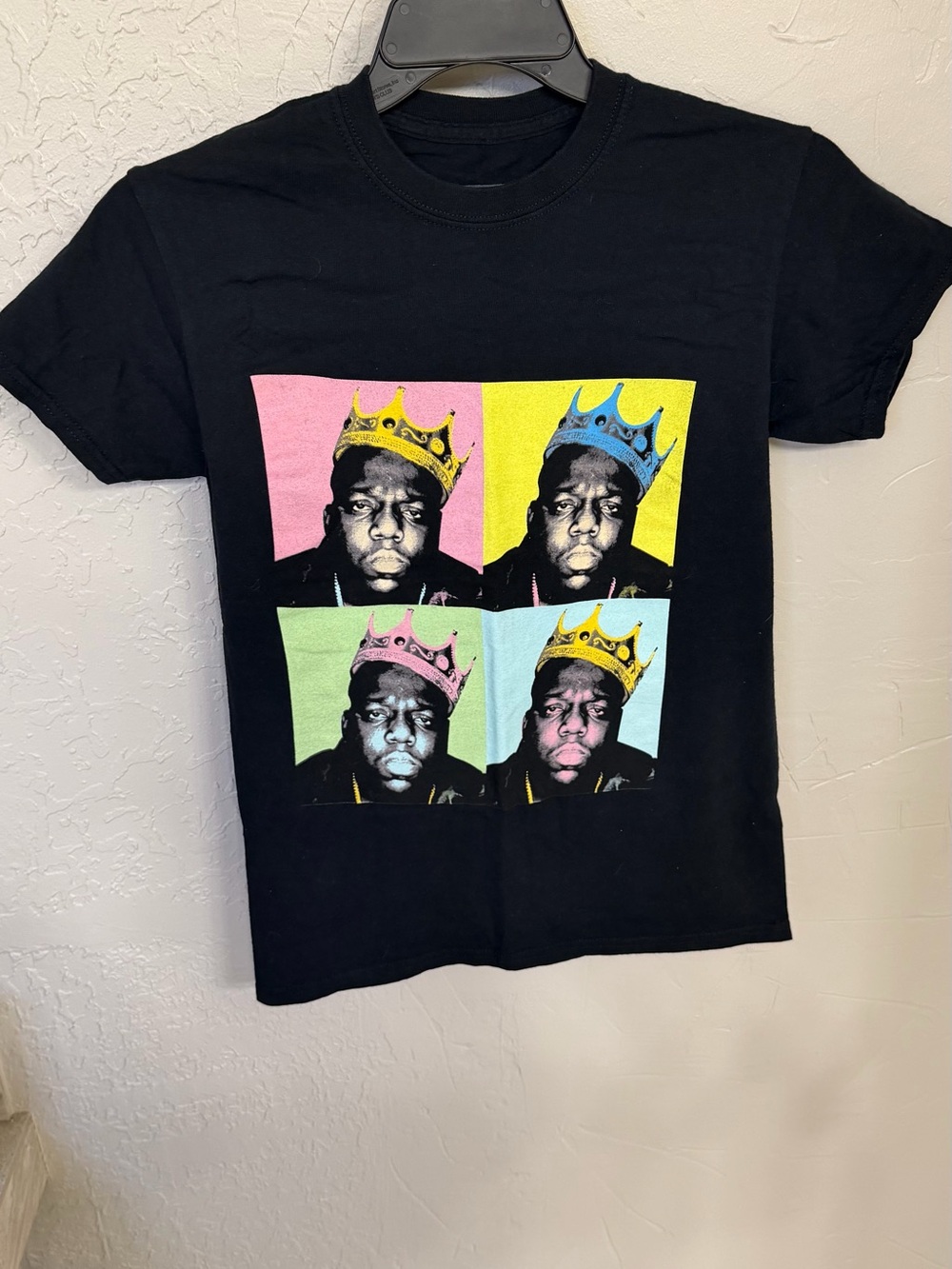 Black Pop-Print Graphic Tee — Black